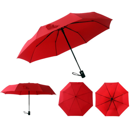 umbrella factory direct sales tri-fold gift full automatic umbrella advertising umbrella custom printed logo text