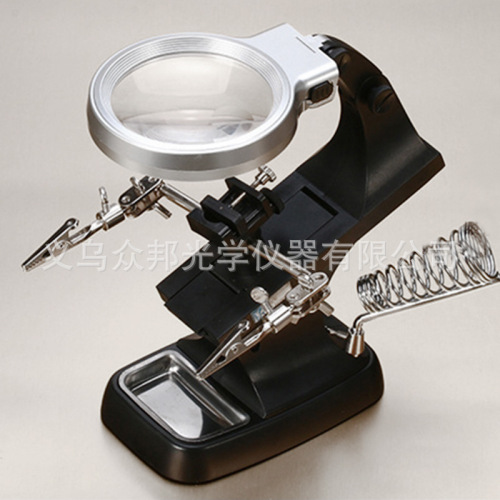 Th7023b Desktop Led with Light USB Auxiliary Clip Welding Repair Reading Multifunction HD Magnifier