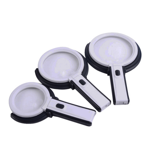 Handheld Magnifying Glass with Light Bench Magnifiers Handheld Desktop Dual-Use Magnifying Glass Three Sizes for Selection