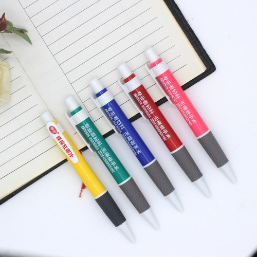 Factory Wholesale Advertising Ballpoint Pen Plastic Gift Pen Custom Logo Simple Pen with Notebook Creative Pen