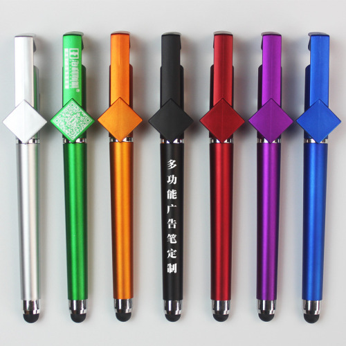 Stylus Mobile Phone Holder Multifunctional Gel Pen Customizable QR Code Advertising Gift Pen Touchscreen Stylus Ball Pen