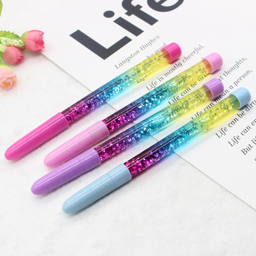 Creative Stationery Magic Wand Ballpoint Pen Sequins Oil Quicksand Magic Stick Gel Pen Custom Color Pattern