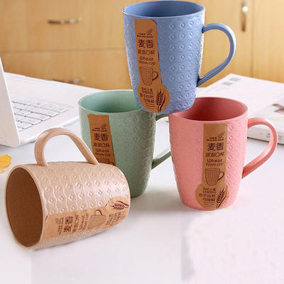 home wheat straw mouthwash cup creative drinking cup couple toothbrush cup washing cup water cup