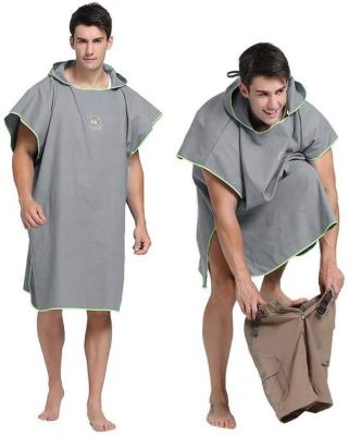Beach Bathrobe Surfing Wetsuit Swimming Towel Robe Altered Cape Open Top Mens Beach Bathrobe Surfing Wetsuit Swimming Towel Robe Altered Cape Open Top Mens