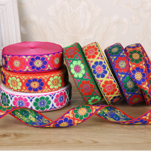 Factory Direct Ethnic Style Jacquard Ribbon Features computer Home Textile Clothing DIY Accessories Lace Spot Wholesale