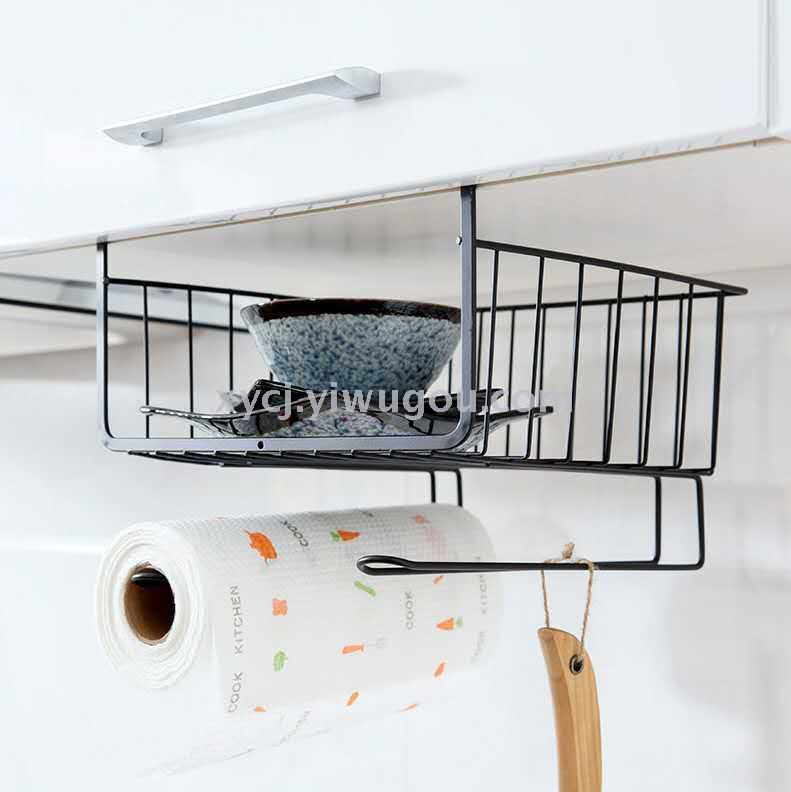 Kitchen cabinet bottom shelves, mezzanine hanging baskets, storage racks, wardrobe storage racks, cabinet hanging racks, and organizing racks pic 4