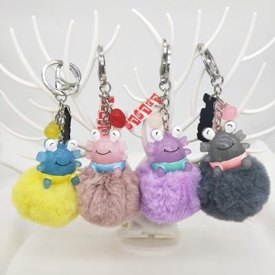 Cute little crab stuffed animal key chain creative jewelry accessories key chain