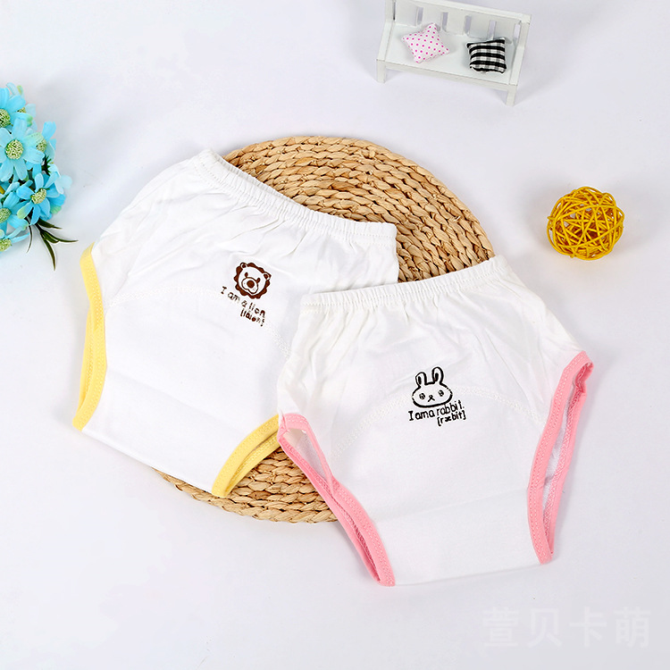 新品卡通可爱小兔狮子印花女童内裤宝宝棉三角内裤 厂家直销