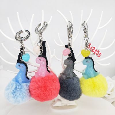 Lovely dinosaur key chain fashion accessories accessories quality male bag hang up trend female bag hang up