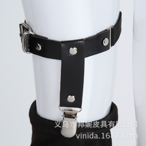 factory direct sales european and american harajuku leather punk hip hop thigh leg ring body shaping garter belt foot ring buckle wholesale