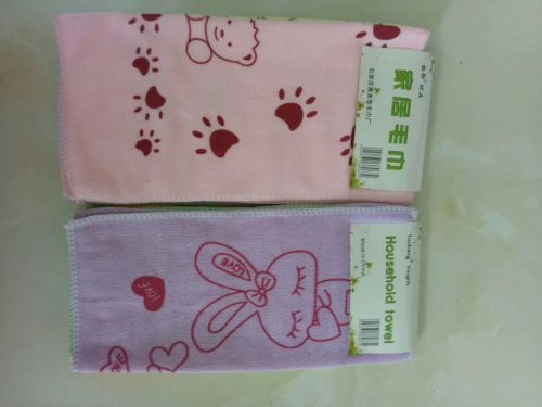 Super Soft Ultra-Fine Printing Fiber Towel Absorbent Hair Drying Towel Beauty Cleansing Towel
