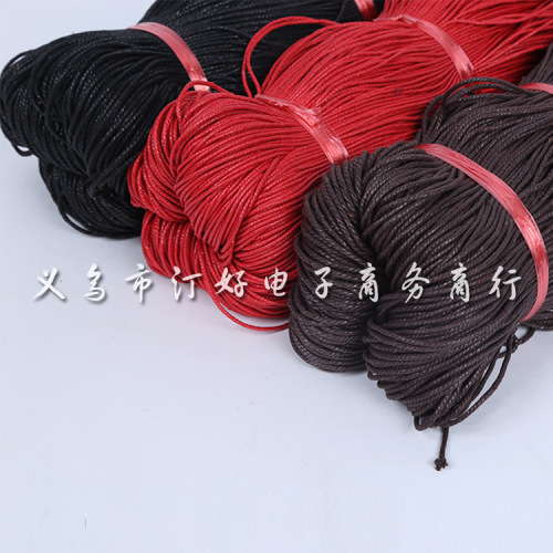 wholesale multi-color elastic rope textile accessories wax rope 2.5mm diy tag rope cotton string textile mill