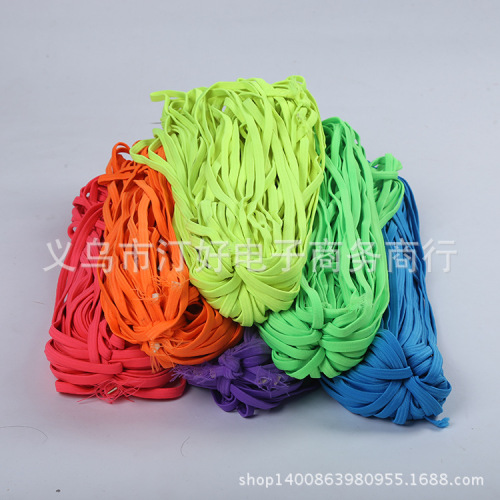 1cm0.5cm flat domestic rubber elastic band hair ring headband jewelry color is complete and can be processed ma zi buckle viscose