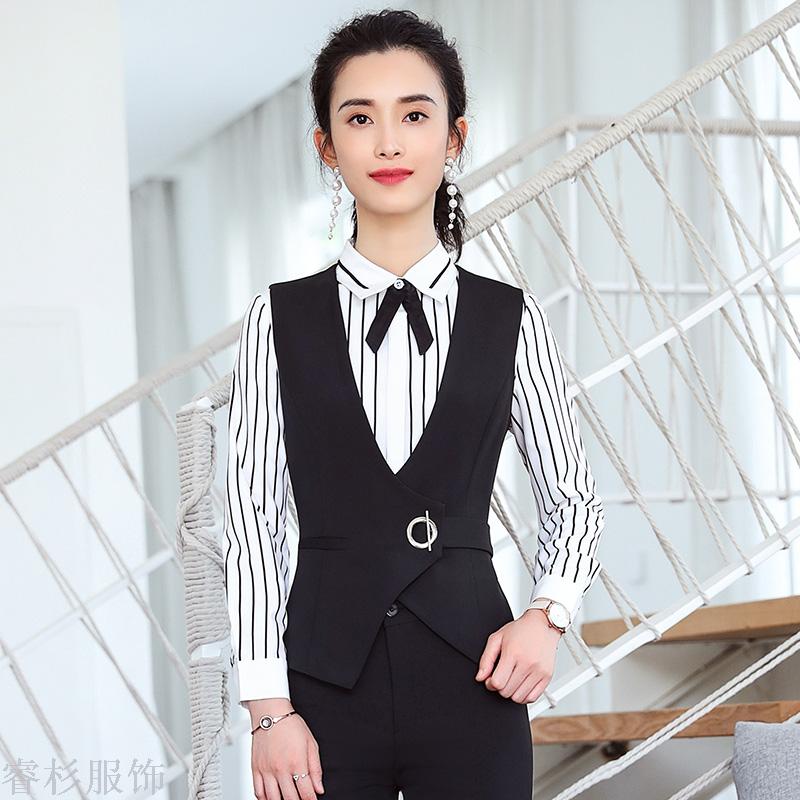 女士背心马甲2018秋冬新款商务女装无袖坎肩女打底衫