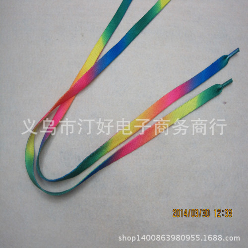1.1 M Long 0.8cm Wide Colorful Shoelaces Factory Direct Wholesale and Retail Customization as Request Clothing Accessories