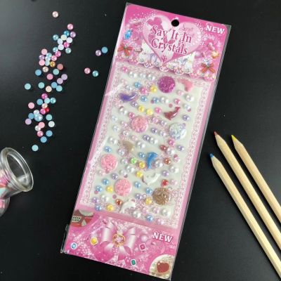New YX-012 Acrylic Shape Unique Color Electroplated Phone Stickers Acrylic