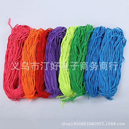 Hair Band Elastic Rope 0.3 0.4cm round Elastic Rope Color Complete Processing Hair Band Custom All Kinds of Elastic Rope 