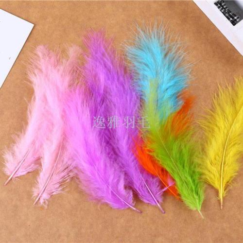Factory in Stock Supply Full Velvet Feather Dreamcatcher Handmade Finish Colorful Feather DIY Turkey Feather in Stock