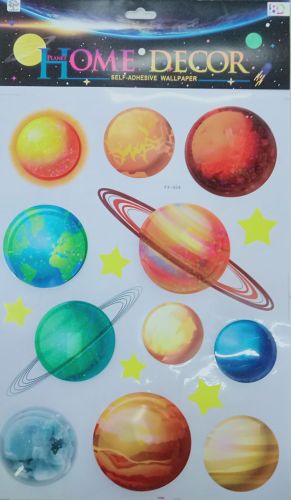 planet and other aerospace patterns 7d stereo stickers pvc interior decoration wall stickers layer stickers