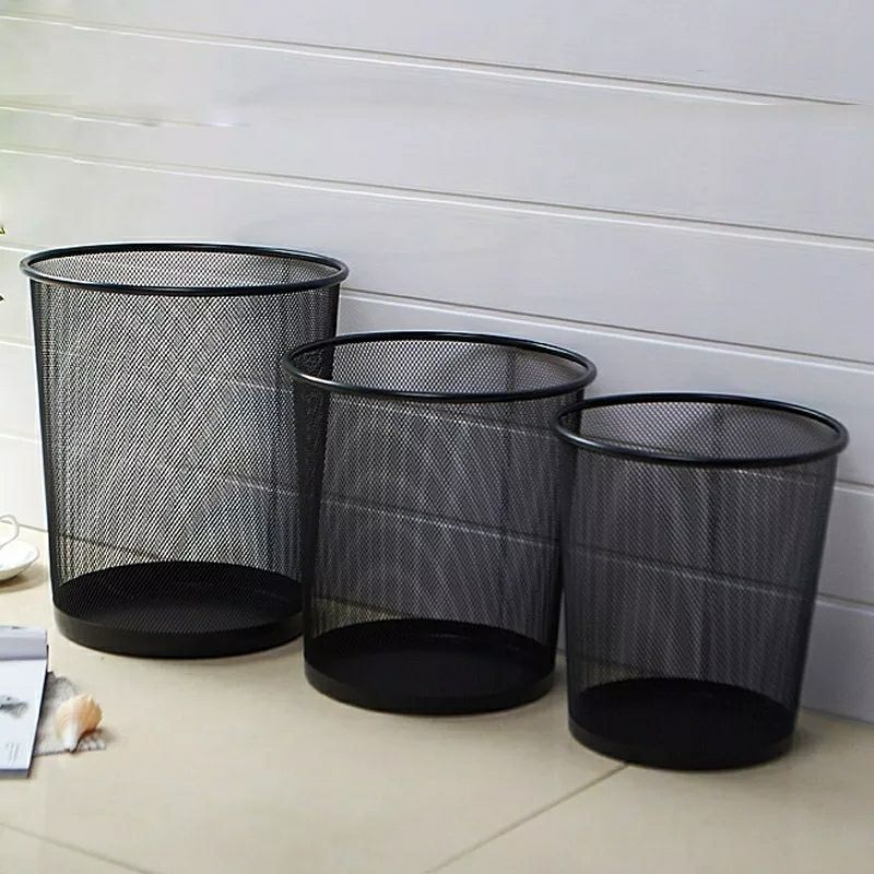 铁网垃圾桶 铁丝网卫生桶 家用垃圾桶 热销办公用品废纸桶详情3