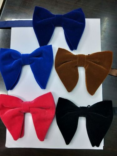 Bow Tie Horn Bow Tie Golden Velvet Cloth Two Pointed Solid Color Jacquard Collar around Tie Buckle New Boxed Gift Box