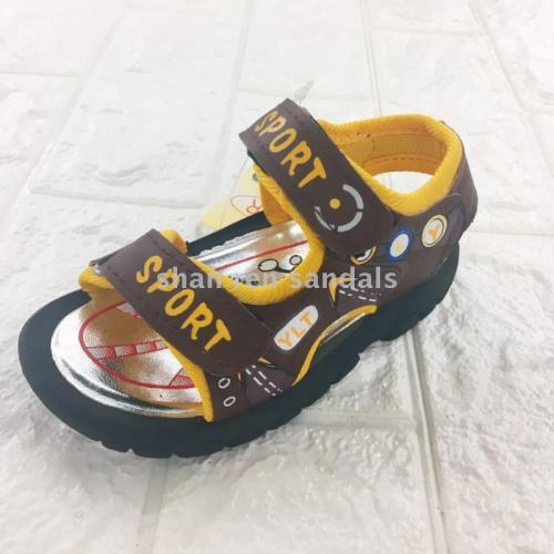Factory Direct Sales Beach Sandals New Style Silver Mid-Bottom Kid Baby Beach Sandals Casual Sandals
