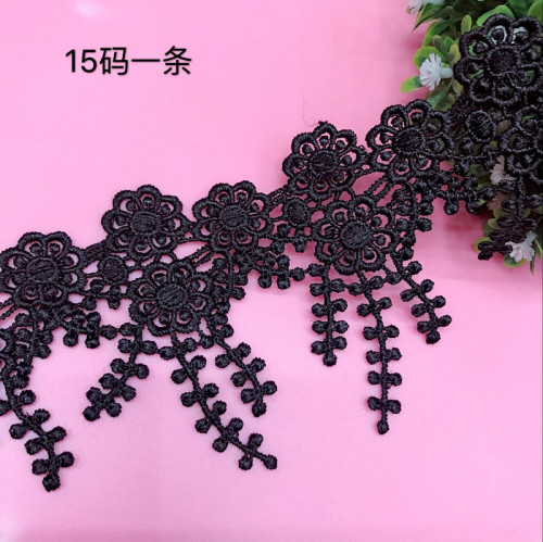 Black Tassel Clothing Accessories Water Soluble Lace Black Lace Craft Ornament Children‘s Skirt Accessories