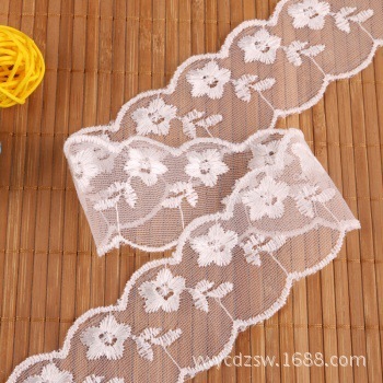Hot Selling White Water Soluble Lace Lace White Mesh Clothing Scarf Accessories Width about 4.5cm
