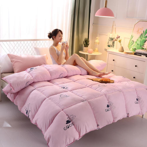 ywxuege new anti-feather cloth duvet quilt winter warm down winter quilt-pink goose pink feather + goose