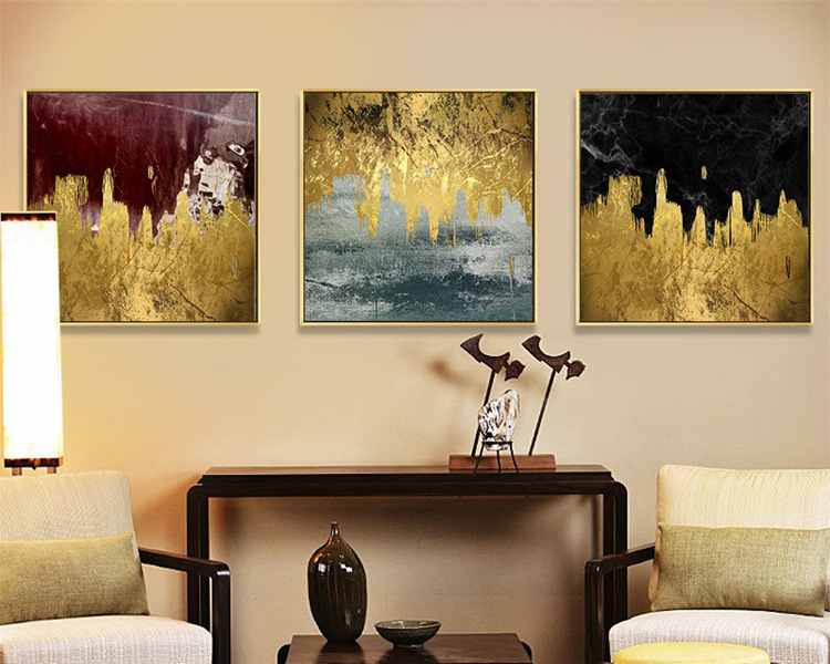 欧式艺术喷绘油画抽象印刷画公寓店面会所酒店家装无框有框装饰画