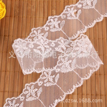 Factory Direct Sales Hot Selling Clothing Accessories Water Soluble Lace White Mesh Lace Width about 4.5cm