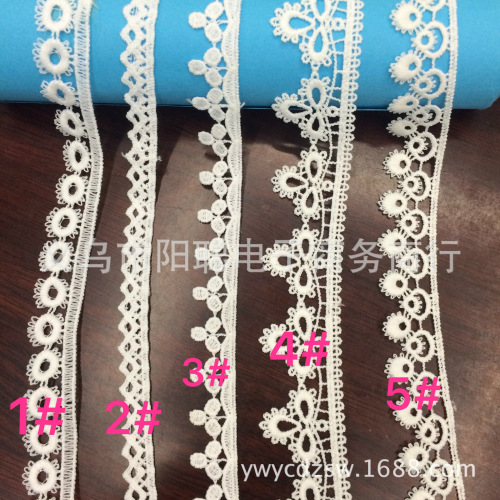 New DIY Japanese and Korean Lace Polyester Water Soluble Eyelash Lace Clothing Accessories in Stock Wholesale