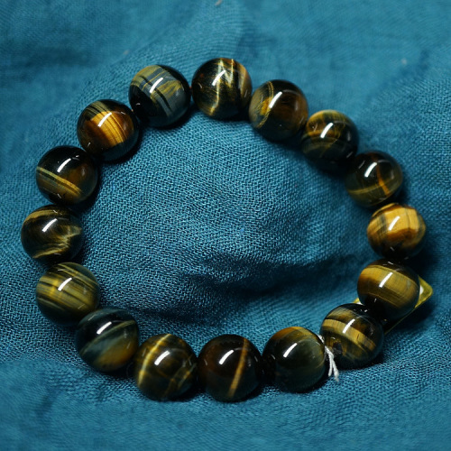 4a blue tiger eye‘ stone bracelet natural tiger-eye blue beads bracelet stall hot sale factory wholesale