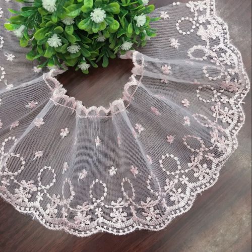 spot small batch of popular color embroidery lace high-end car doll mesh embroidery lace clothing accessories