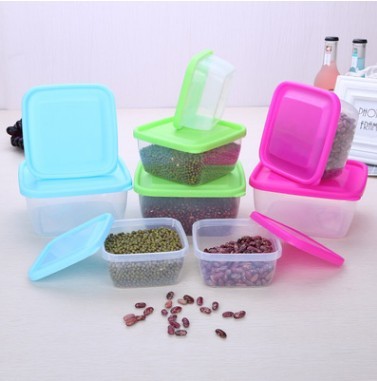 Wholesale transparent plastic PP large three stacked box microwave heating food storage with cover sealed box