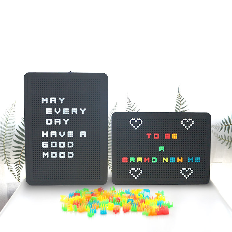 led拼图DIY发光 钉板灯箱彩色白色字母 INS爆款 留言灯箱