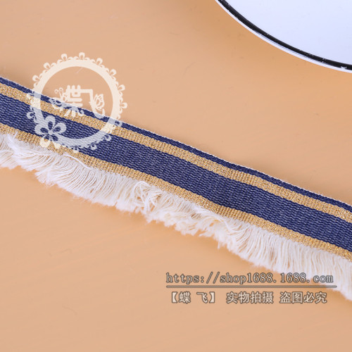 tassel lace factory direct supply korean ethnic style exhaust unilateral diy clothing headwear ribbon decorative cotton accessories