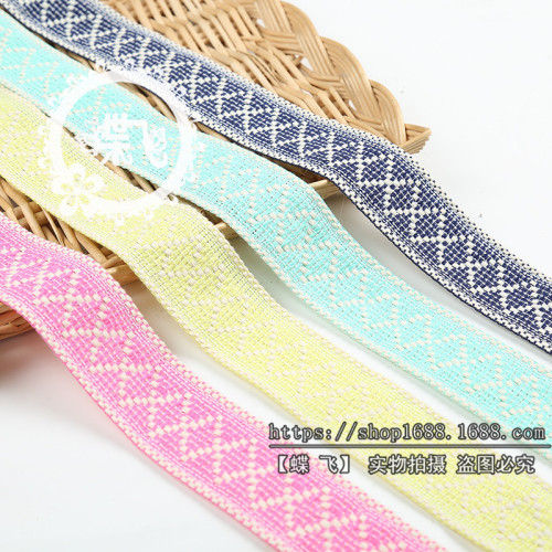 scarf hat clothing accessories korean ribbon classic style diamond-shaped small plaid ribbon lace factory direct spot