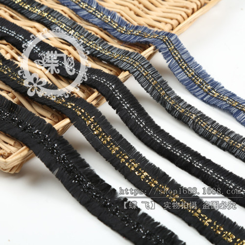 Spot 3cm Popular Korean Ribbon Lace Ethnic Style Hair Accessories Clothing Accessories Tassel Fringe Fringe Band 