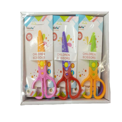 Converter Plastic Safety Lace Scissors Korean Style hand-Free Children‘s Manual Scissors 