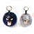 Creative cuddly lion and fox fur ball key chain female car key chain plush ball bag hanging decorations