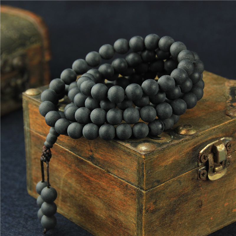 厂家直销 药沉药珀挂珠108颗佛珠男女款沉香念珠