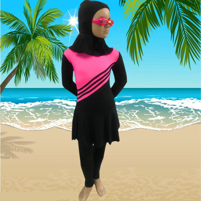 Children's Muslim swimwear one-piece Arabic swimwear conservative swimwear