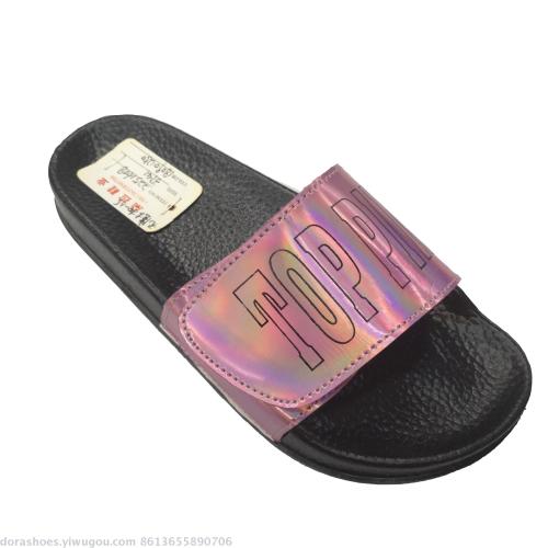 customizable customer trademark fashion women‘s slippers pink slippers cool leather outdoor wear popular slippers non-slip