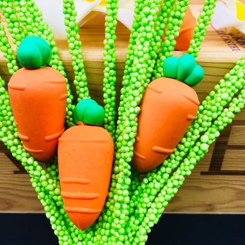cute cartoon combination carrot 3 pcs eraser factory direct supply