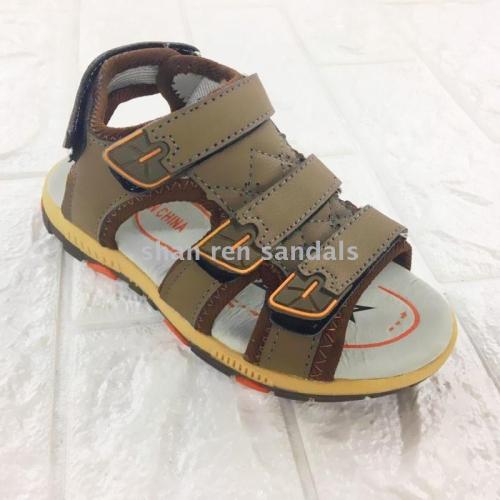 popular tpr injection molding two-color soft bottom beach sandals breathable wear-resistant children‘s casual sandals