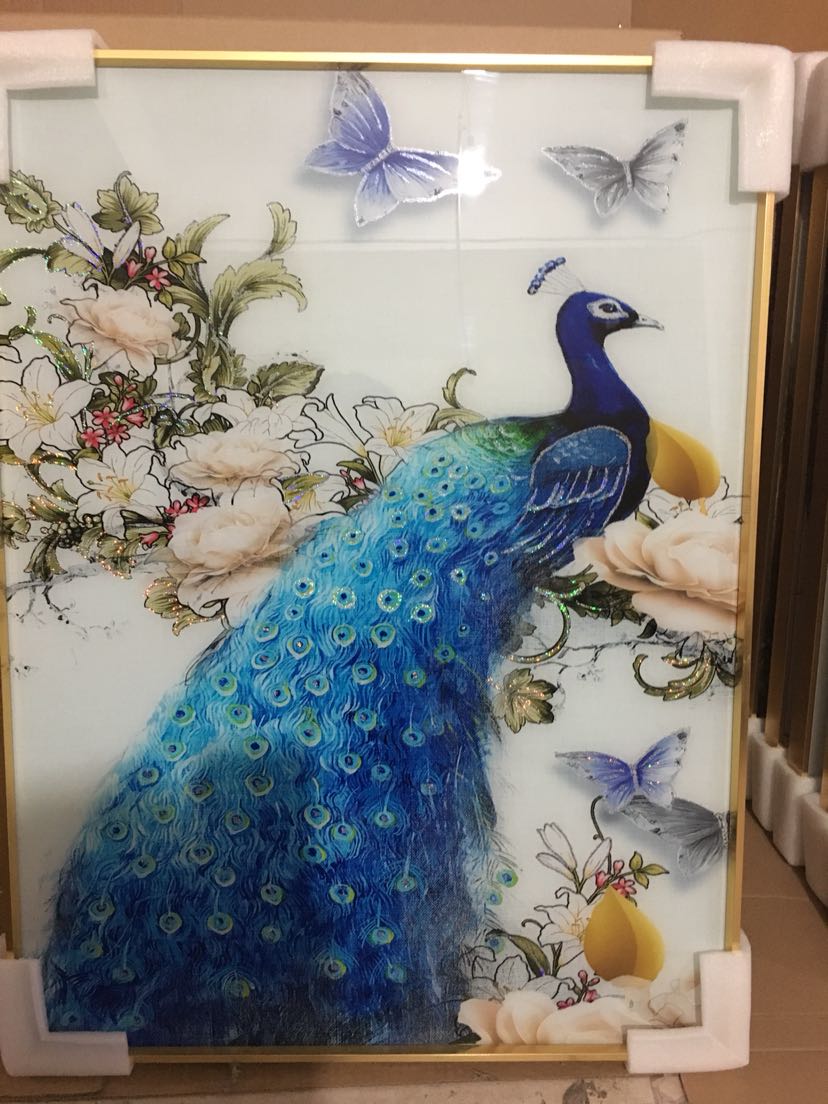 挂画装饰画晶瓷画铝合金外框客厅沙发挂画