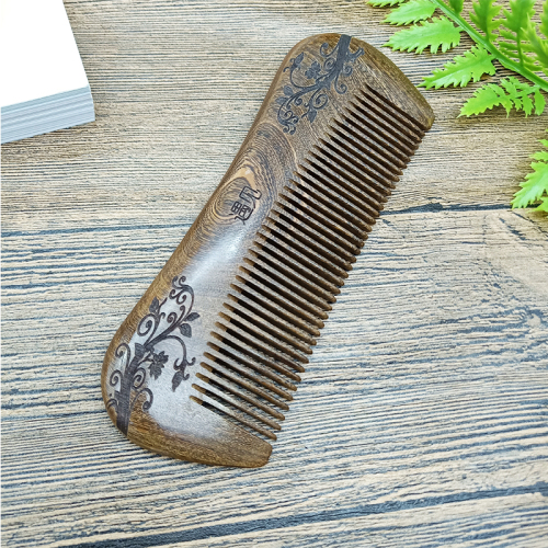 black gold sandalwood comb anti-static massage hair loss comb long hair large thick whole material custom lettering