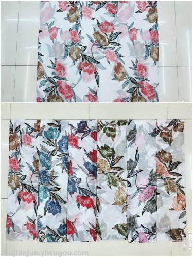 Large Flower Print Pattern Fashion Yarn Scarf Various Colors and Styles Yz 