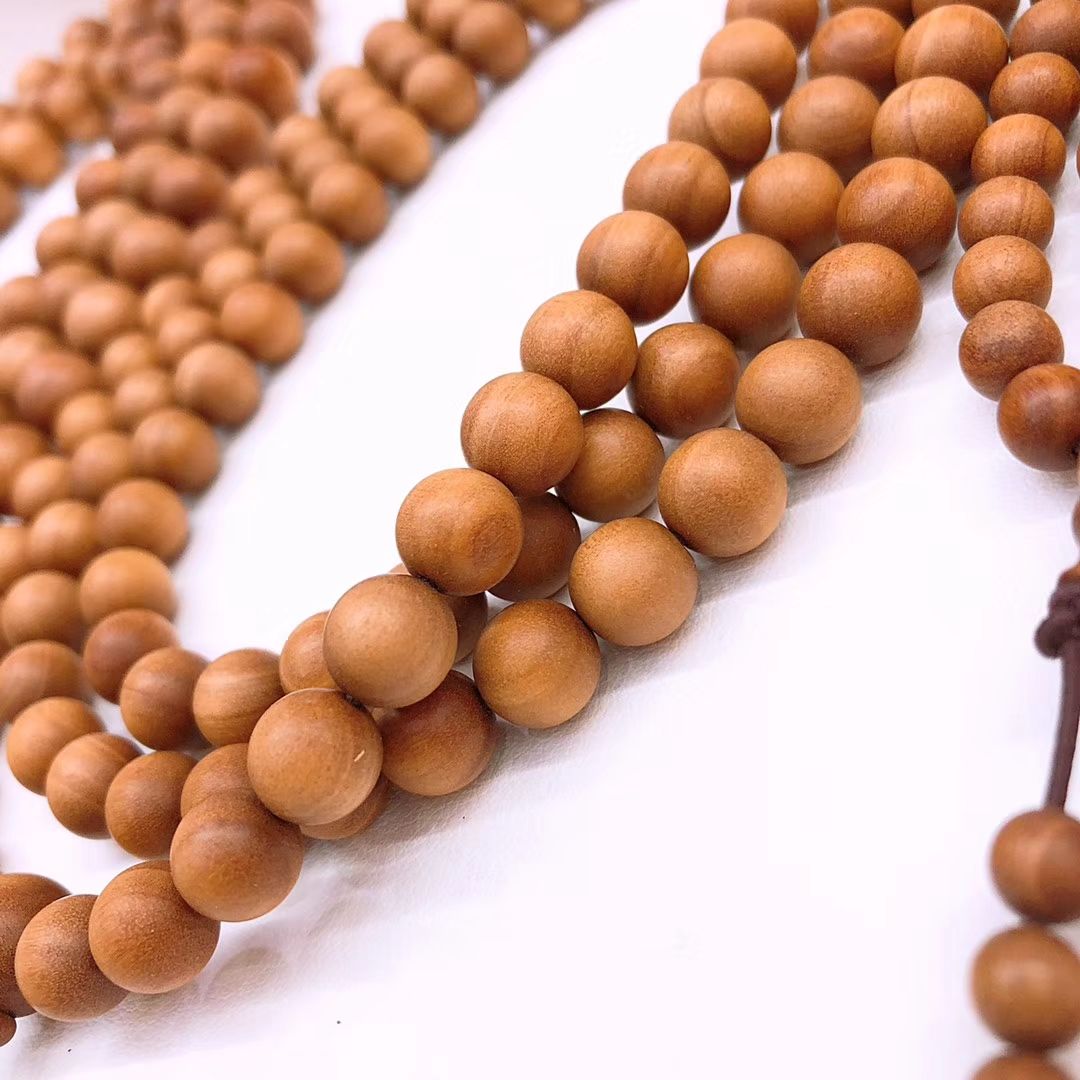 正宗印度老山檀108*0.8的佛珠手链饰品礼品